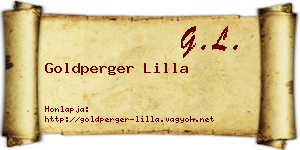 Goldperger Lilla névjegykártya
